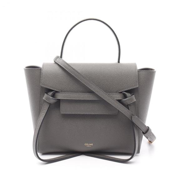 Celine BELT BAG NANO handbag in leather, gray. - Picture 1 of 5